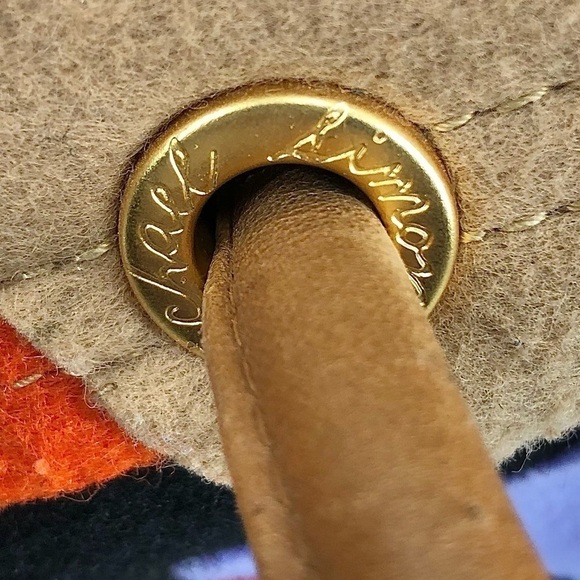 Rare Michael Simon Kangaroo Tote Bag Colorful Felt Carryall Designer Artsy Purse - Picture 6 of 13